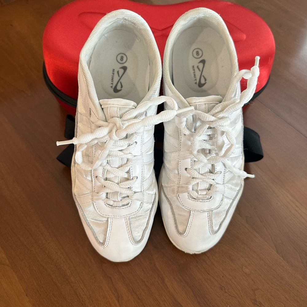 Infinity Cheer Sneakers with Red Case